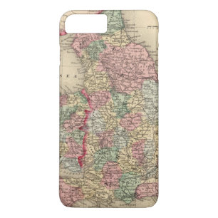England, Wales Map door Mitchell iPhone 8/7 Plus Hoesje