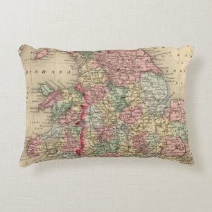 England, Wales Map door Mitchell Decoratief Kussen