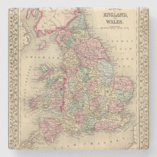 England, Wales Map door Mitchell Stenen Onderzetter