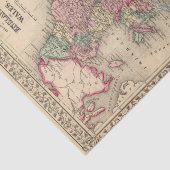 England, Wales Map door Mitchell Tissuepapier (Detail)