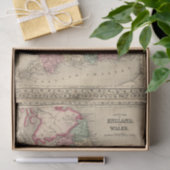 England, Wales Map door Mitchell Tissuepapier (Geschenk)