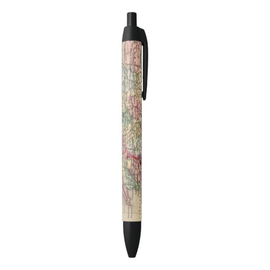 England, Wales Map door Mitchell Zwarte Inkt Pen (Achterkant (Verticaal))