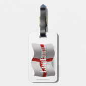 England Waving Flag Bagagelabel (Achterkant verticaal)