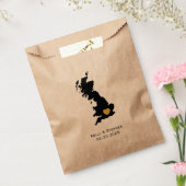 England Wedding Favor Treat Sacks, Map Gift Bags Bedankzakje (Gezegeld)