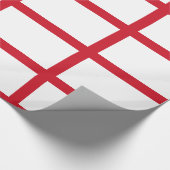 England White met rode lijnen Cadeaupapier (Hoek)