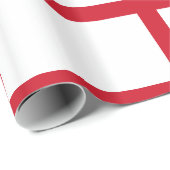 England White met rode lijnen Cadeaupapier (Rol Hoek)