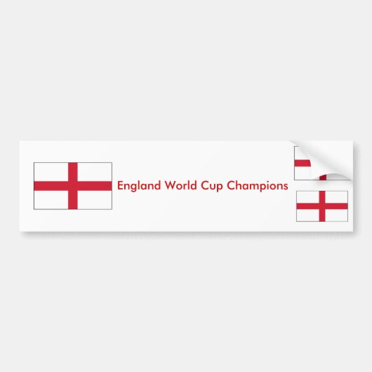 England World Cup Champions Bumpersticker (Voorkant)