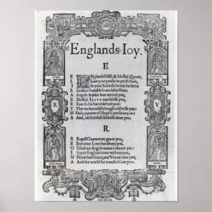 England's Joy van Richard Vennar, c.1602 Poster