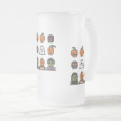 Engleking Halloween Bierglas & Stein Ontwerp Matglas Bierpul (Voorkant rechts)