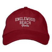 Englewood Beach Florida Geborduurde Baseball Hat Pet (Voorkant)