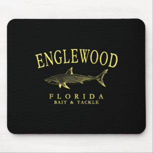 Englewood florida haai vintage gele kunst vissen muismat