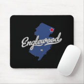 Englewood New Jersey Nj Map Muismat (Met muis)