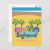 Englewood, vintage van Florida geïnspireerde retro Briefkaart (Voorkant / Achterkant)