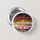 Englisch Deutsch Deutschland Baum Wurzel Ronde Button 5,7 Cm (Voorkant /achterkant)