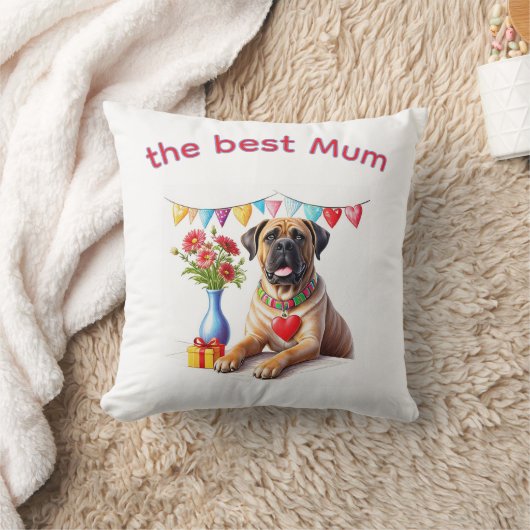 Englische Dogge Mastiff best Mum Muttertag Kussen (Deken)