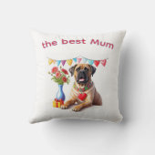 Englische Dogge Mastiff best Mum Muttertag Kussen (Achterkant)