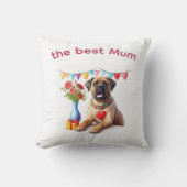 Englische Dogge Mastiff best Mum Muttertag Kussen (Voorkant)