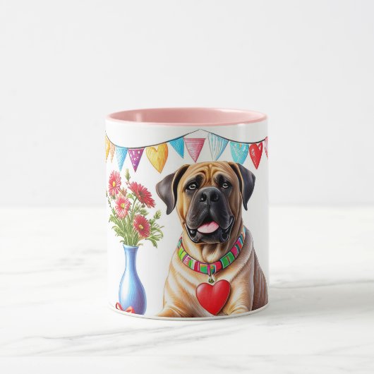 Englische Dogge Mastiff best Mum Muttertag Mok (Midden)