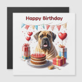 Englische Dogge Mastiff Birthday  (Voorkant / Achterkant)