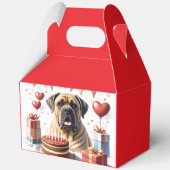 Englische Dogge Mastiff Birthday Bedankdoosjes (Achterkant)