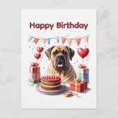 Englische Dogge Mastiff Birthday Briefkaart (Voorkant)