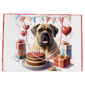 Englische Dogge Mastiff Birthday  Groot Cadeauzakje (Achterkant)