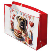 Englische Dogge Mastiff Birthday  Groot Cadeauzakje (Achterkant Gekanteld)