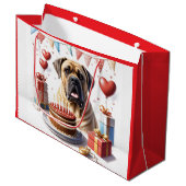 Englische Dogge Mastiff Birthday  Groot Cadeauzakje (Voorkant Gekanteld)