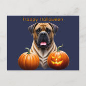 Englische Dogge Mastiff Halloween  Feestdagenkaart (Voorkant)