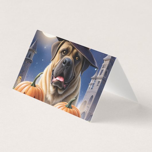 Englische Dogge Mastiff Halloween Kaart (Voorkant)