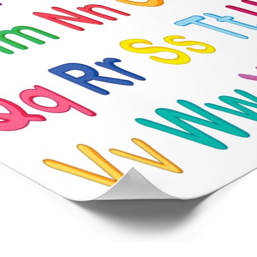 English Alphabet For Kids Poster (Hoek)