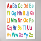 English Alphabet For Kids Poster (Voorkant)