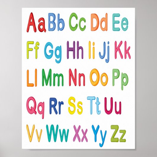 English Alphabet For Kids Poster (Voorkant)