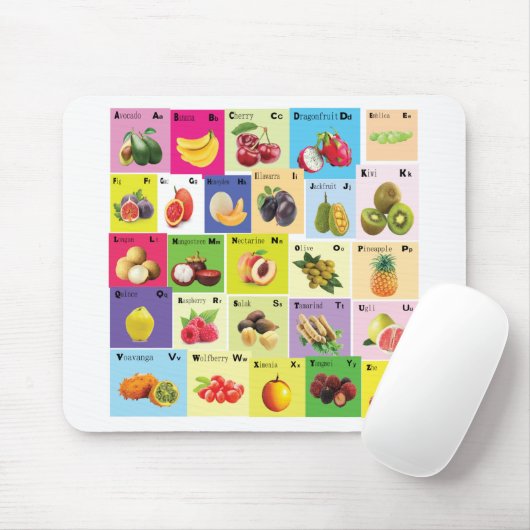 English Alphabets with fruit Muismat (Met muis)