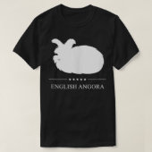 English Angora Rabbit White Silhouette T-shirt (Design voorkant)
