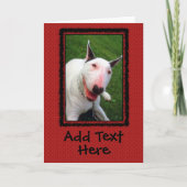 English Bull Terrier Custom Greeting Card Kaart (Voorkant)