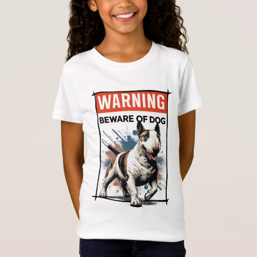 English Bull Terriers: Pas op voor Hond T-shirt (Voorkant)