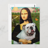 English Bulldog 9 - Mona Lisa Briefkaart (Voorkant / Achterkant)