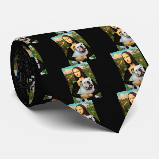 English Bulldog 9 - Mona Lisa Stropdas (Opgerold)