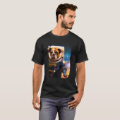 English Bulldog Astronaut   Outer Space Bulldog 2 T-shirt (Voorkant volledig)