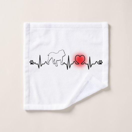 English Bulldog Bathroom Towels Gift for Women Mam Washandje (Wasdoekje)