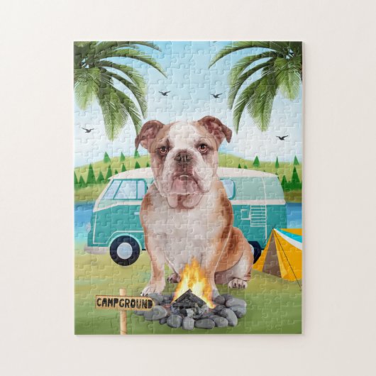 English Bulldog Camping Legpuzzel (Verticaal)