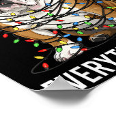 English Bulldog Christmas I'm Fine Everything Is F Poster (Hoek)