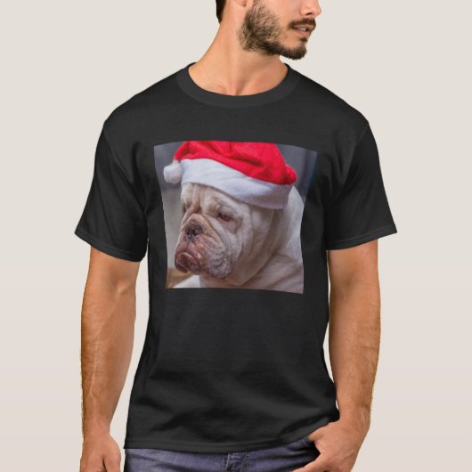 English Bulldog Christmas Light Christmas Ugly Swe T-shirt (Voorkant)
