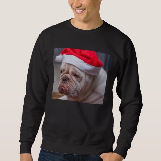 English Bulldog Christmas Light Christmas Ugly Swe Trui (Voorkant)
