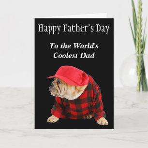 English Bulldog Coudest Dad Vaderdag Kaart