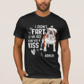 English Bulldog Didnt Fart Kiss Dog T-Shirt (Voorkant)