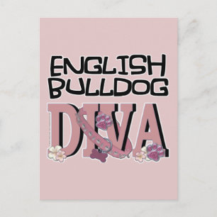 English Bulldog DIVA Briefkaart
