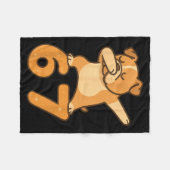 English Bulldog Dog 67 Meme Six Seven Funny Dabbin Fleece Deken (Voorkant (Horizontaal))