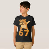 English Bulldog Dog 67 Meme Six Seven Funny Dabbin T-shirt (Voorkant volledig)